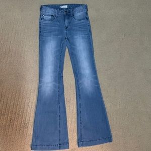 Free People Mid Rise Flare Jeans 25